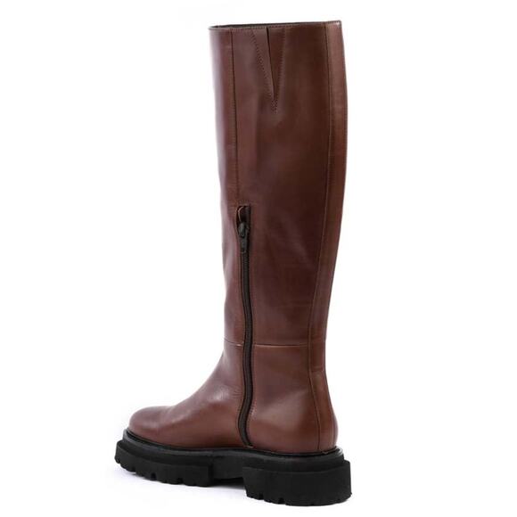Seychelles Meet Me Halfway Tall Boots Leather Platform Round Toe Brown Size 6.5 - Picture 5 of 10